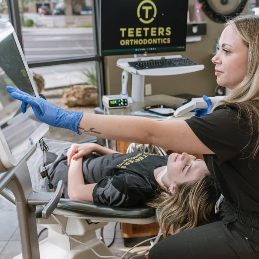 patient getting digital scans